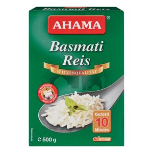 AHAMA Basmati Reis duftender loser aromatischer Basmati Reis 500g AHAMA Basmati Reis duftender loser aromatischer Basmati Reis 500g