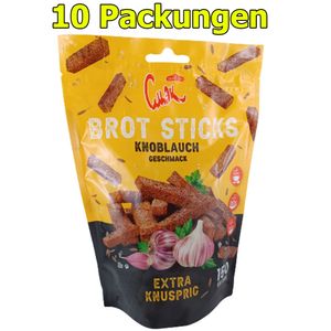 Dovgan Brot Sticks mit Knoblauchgeschmack 10er Pack (10 x 150g) Smak Croutons