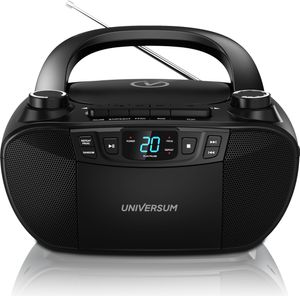 Universum BB 200 - tragbarer CD-Player mit Radio, Kassette & Lautsprecher – Boombox mit AUX & 3,5mm Kopfhöreranschluss Universum BB 200 - tragbarer CD-Player mit Radio, Kassette & Lautsprecher – Boombox mit AUX & 3,5mm Kopfhöreranschluss