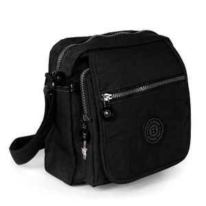Taška Street Nylonová taška Dámska kabelka cez rameno čierna 20x22x10 OTJ218S