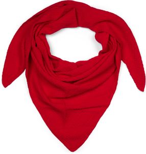 styleBREAKER Damen Baumwoll-Musselin Dreieck Schal Unifarben, Musselin Schal, Leichtes Tuch 01020044, Farbe:Rot