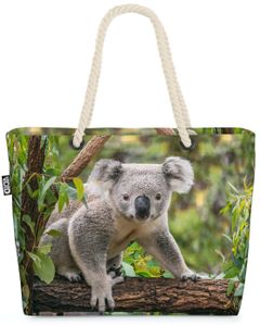 VOID Koala Strandtasche Shopper 58x38x16cm 23L XXL Einkaufstasche Tasche Reisetasche Beach Bag