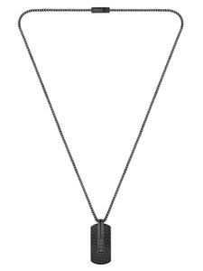 BOSS Halskette mit Orlado-Erkennungsmarken-Anhänger, Schwarz One Size