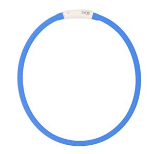Hundehalsband LED Blau Leuchthalsband Leuchtband Wasserdicht Kürzbar Aufladbar USB