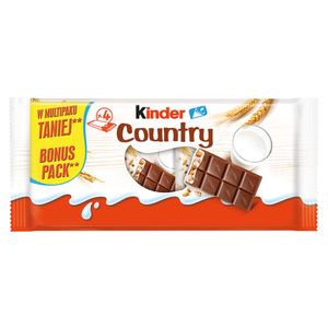 Kinder Country Milchschokolade mit Milchfüllung und Müsli 94 g (4 Stück)