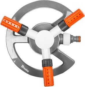 Bradas 3-Arm-Rasensprenger WHITE LINE grau/weiß/orange