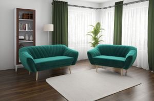 Couchgarnitur - Sofa MIA - 3 2 - Dunkelgrün