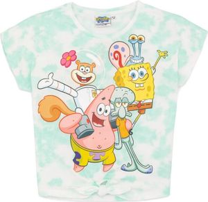 SpongeBob SquarePants - Oberteil Vorne gebunden für Mädchen NS6907 (158-164) (Weiß/Blau)