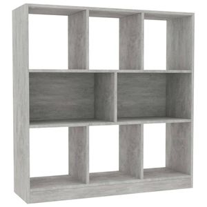 vidaXL Bücherregal Betongrau 97,5x29,5x100 cm Holzwerkstoff