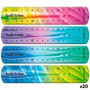 Zestaw linijek Maped Twist'n Flex Coloured 15 cm Elastyczne 20 sztuk