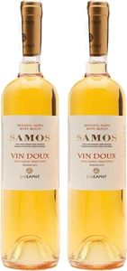 Samos Vin Doux 2x 0,75l Likörwein weiß süß P.D.O. | 15% Vol. | +20ml Jassas Olivenöl