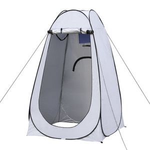 CLIPOP Pop up Duschzelt, Campingzelt, mit Tragetasche für Outdoor, Camping, 120x120x190 cm, Grau