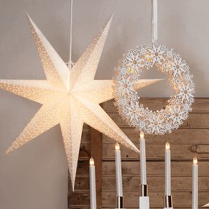 Gwiazda wisząca biała DOT 70 cm