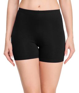 Merry Style Damen Shorts Radlerhose Unterhose Hotpants Kurze Hose Boxershorts aus Baumwolle MS10-392 (Schwarz, XXL)