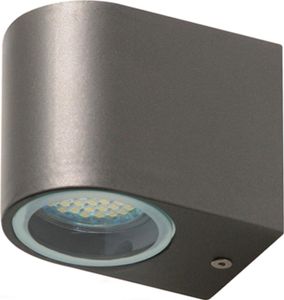 Ranex 5000.332, Oświetlenie zewnętrzne ścienne, Szary, Aluminium, IP44, Garaż, Ogród, I