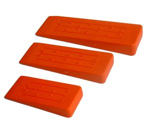 Canad 3er Set Kunststoff Fällkeile | Fällkeil 14, 19 und 23cm | frostbeständig | Orange