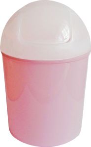 TISCHABFALLEIMER Schwingdeckel 17cm Kosmetikeimer Papierkorb Abfalleimer Mülleimer 041 (Rosa)