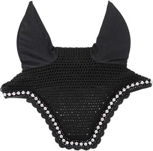 Kentucky Horsewear Fliegenmütze Wellington Big Stone & Pearl Schwarz Full