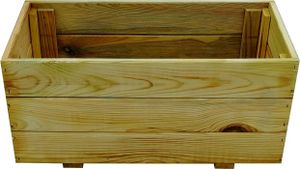 FKL DESIGN Home Deco Pflanzkasten aus Holz Pflanzkübel D23 (60 x 30 x 29 cm)