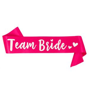 Oblique Unique Schärpe Team Bride JGA Junggesellinnenabschied Hen Party pink