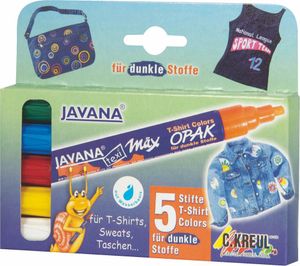 Kreul 92750 Textile Marker Opaque Set Zestaw markerów tekstylnych 5 szt