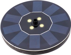 LED Solar Springbrunnen Fontäne 16x3cm Kunststoff Schwarz / Warmweiß LED Solar Springbrunnen Fontäne 16x3cm Kunststoff Schwarz / Warmweiß