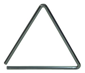 GICO Kinder Triangel aus Metall groß 15 x 15 cm mit Klöppel Schlaginstrument 3 