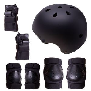 Helm + Protektoren für Rollerblades, Skateboard, Fahrrad - schwarz, Größe M