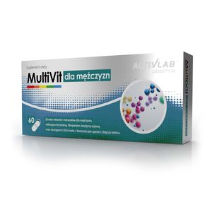 Activlab MultiVit for men 60 Kapseln, Vitamine und Mineralien, Vitamin A, E, C, K, B1, B2, B3, B5, B6, B12, D, B7, Magnesium