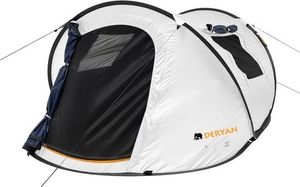 DERYAN Dome Pop Up Zelt - 2 Personen - Anti-UV 50+ - Creme