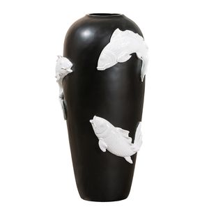 Casablanca by Gilde Vase Koi schwarz , 52876