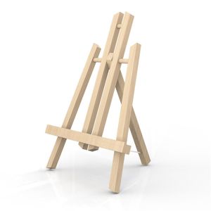 Intirilife Tischstaffelei aus Buchenholz 18 x 30 cm - Klappbarer Bildhalter Foto-Ständer Dreibeinige Sitzstaffelei