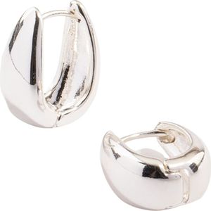 Silver Plated Boho Taper Hoop Earrings