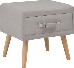 vidaXL Nachttische 2 Stk. Grau 40 x 35 x 40 cm Stoff