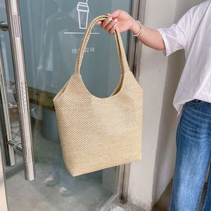Sommer Strohtaschen für Frauen Strandtaschen Bast Rattan gewebte Handtaschen weibliche Urlaub große Kapazität Tragetaschen