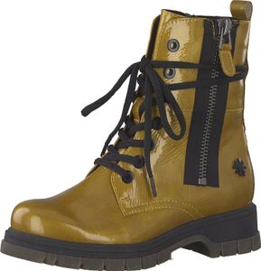 MARCO TOZZI Damen Stiefelette by GMK Lack schaftumspielende Schnürung 2-85200-29, Größe:38 EU, Farbe:Gelb