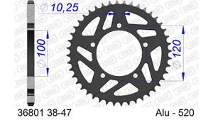 AFAM Aluminiumritzel hinten 36801 - 520