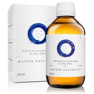 MAISON NATURELLE ® - Chlordioxid-Lösung 0,3% (250 ml) - CDS - CDL - Braunglasflasche + Gratis HDPE Pipette -  Germany (250ml, 0,3% CDL)