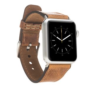 Apple Watch Armband für Series 7 / SE /1-6 Echtes Leder Ersatzarmband für Apple Watch 38 / 40 / 41mm für Männer & Frauen Handgefertigt Geschenk