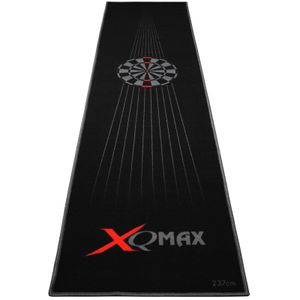 Dartmatte schwarz/rot 237x60cm Dartboard Dartteppich mit Abwurflinie Turniermatte Steeldart Matte Darts Teppich