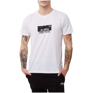 Alpha Industries Herren T-Shirt Box Logo white XL