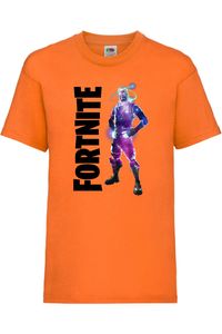 Galaxy Kinder T-shirt Fortnite Battle Royal Epic Gamer Gift, 12-13 Jahr - 152 / Orange