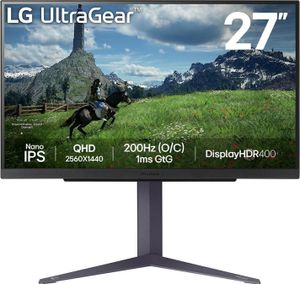 LG Monitor Nano IPS 27 "16: 9 QHD 200Hz 1MS HDMI DP USB má pivot 27GS85Q-B