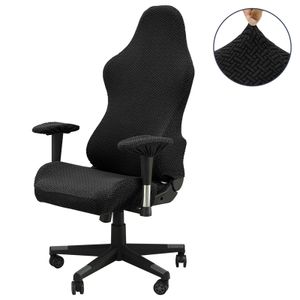 (Černá) Potahy na herní židle s kryty područek, potah na židli pro hráče z počítačové hry, potah na kancelářskou židli - bez židle