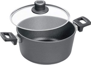 Woll "Nowo Titanium" Kochtopf Gusstopf Ø 24 cm, mit Deckel & Knopf in Box - NICHT Induktionsgeeignet
