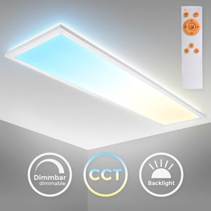 LED Deckenleuchte Panel CCT flach indirektes Licht dimmbar Wohnzimmer weiß 36W