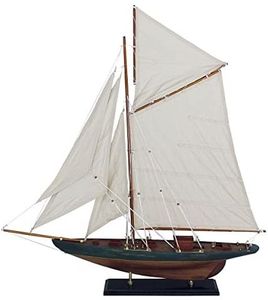 maritime-deco Schiffsmodell, Yacht Große Yacht, Segelschiff, Schiffsmodell Segelyacht Holz 83 cm
