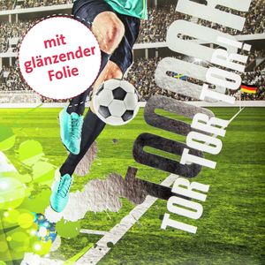 ROTH Zeugnismappe Fußballstar mit Folieneffekt - mit 10 A4 Klarsichthüllen, dokumentenecht, Fussball-Mappe