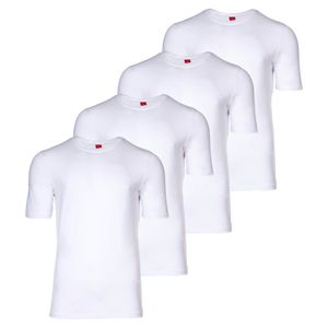 s.Oliver Herren T-Shirt, 4er Pack - Basic, Rundhals, einfarbig Weiß L