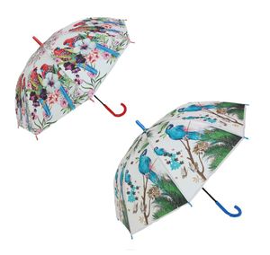 1 Regenschirm Vögel: Aras o. Sittiche, Stockschirm Schirm Tiere Schirme Papageien